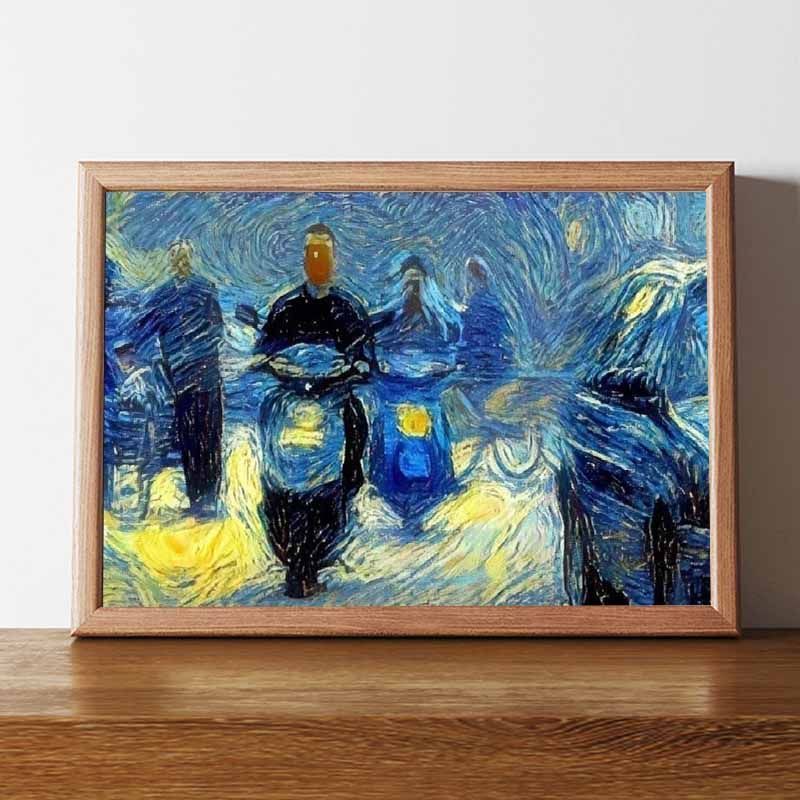 刘华强买瓜恶搞梵高世界名画相框名家真迹客厅卧室玄关柜子摆画