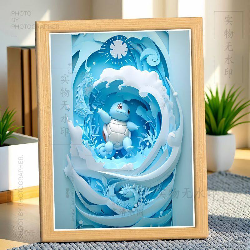 神奇宝贝喷火龙立体感照片相框摆台高级简约办公室房间挂墙小摆件,家居饰品,相框/画框,淘宝优惠券,粉丝福利购,淘宝优惠卷