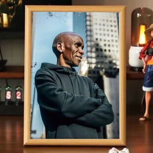 基普乔格高档摆台马拉松长跑相框装饰画挂墙跑步励志墙贴宿舍定制