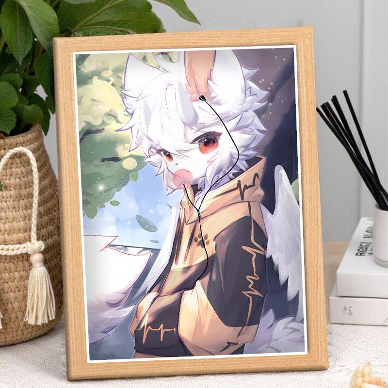 福瑞新款周边furry兽兽ins风相框摆件送朋友礼物桌面装饰房间摆台