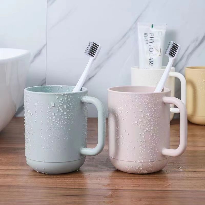 家庭装简约漱口杯刷牙牙杯便携式旅行杯家用可爱组合装大容量塑料