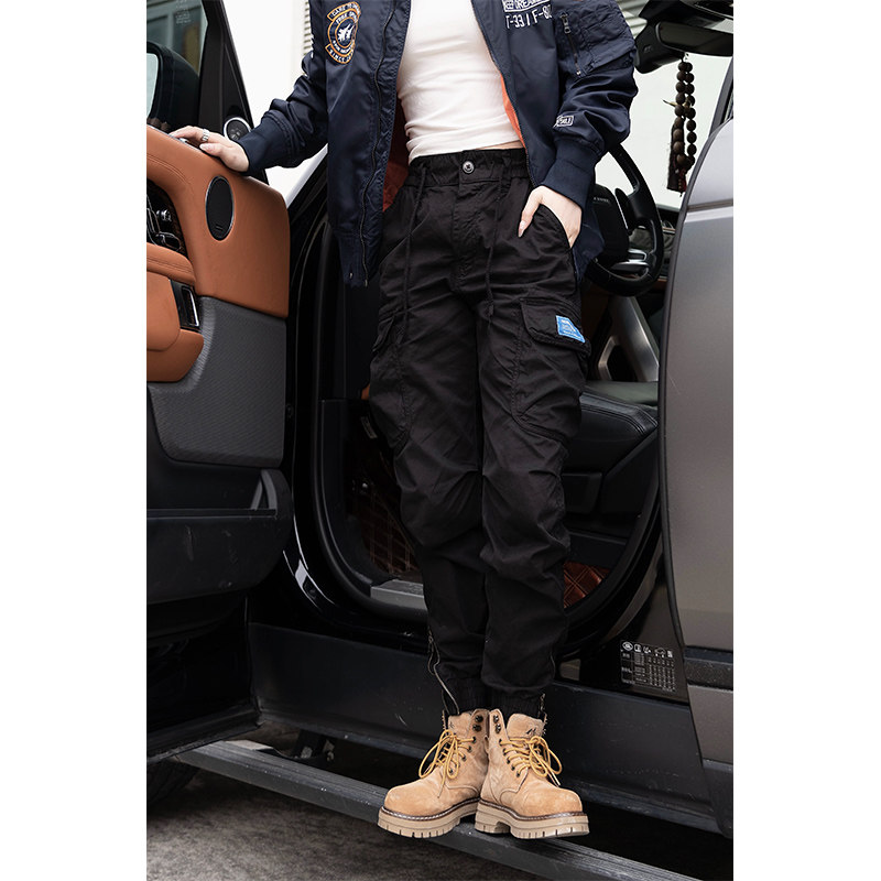 UOD休闲裤男宽松多口袋百搭情侣户外工装裤子春秋时尚长裤潮直筒,男装,休闲裤,淘宝优惠券,粉丝福利购,淘宝优惠卷