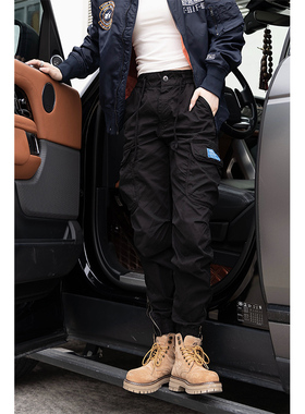 UOD休闲裤男宽松多口袋百搭情侣户外工装裤子春秋时尚长裤潮直筒