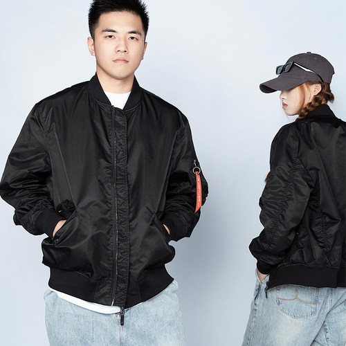 UOD飞行员夹克男士潮流春秋宽松工装MA-1棒球服潮情侣款休闲外套