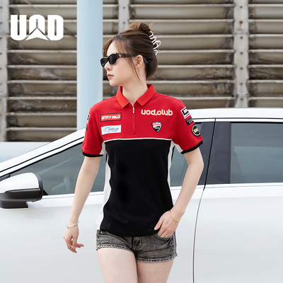 UOD夏季新款POLO衫凉感夏刺绣t恤凉感短袖美式潮牌情侣Polo女