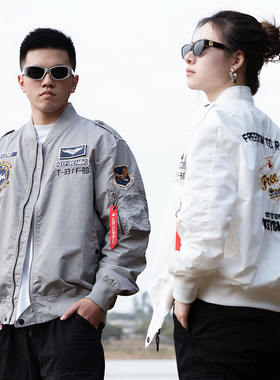 UOD飞行夹克刺绣情侣款棒球服春秋季宽松百搭休闲外套时尚