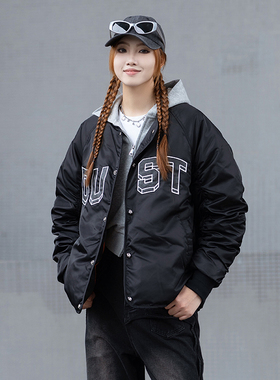 UOD棉服男加厚夹克2024新款秋冬季大码新款情侣工装宽松外套潮流