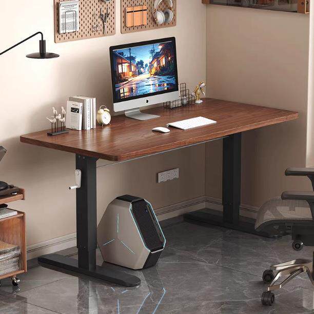 升降桌子电脑桌台式卧室实木书桌学生家用写字桌儿童学习桌办公桌