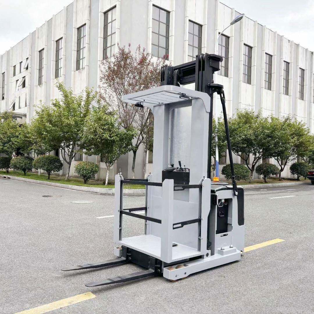 普尔夫电动高位拣选车中位拣货堆高叉车取料机拣货车高空作业平台