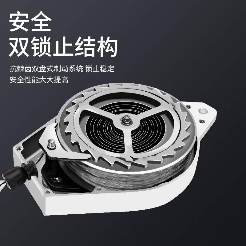 双锁止防坠落钢坠器作业安全带自控缓降器绳货梯塔吊施工防坠器