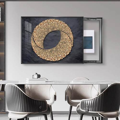 抽象电表箱高级感装饰画免打孔现代简约风客厅电闸盒盖板遮挡挂画