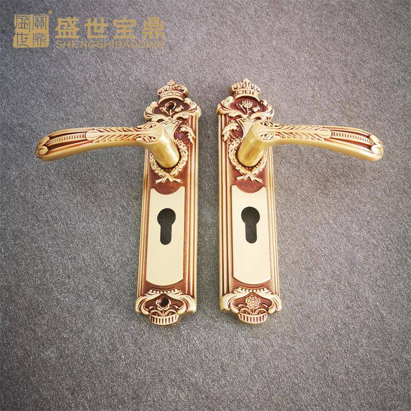 GM536-G36房门执手锁欧式仿古室内门锁锁具欧洲金色铜锁门锁