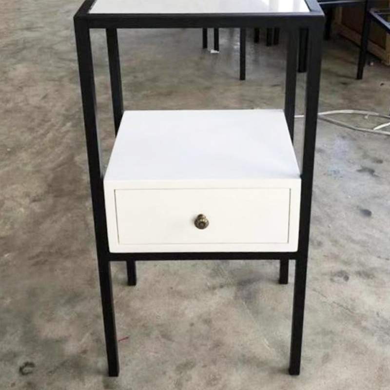 理发店镜台工具柜发廊专用美发工具柜子铁艺床头边几多层收纳架