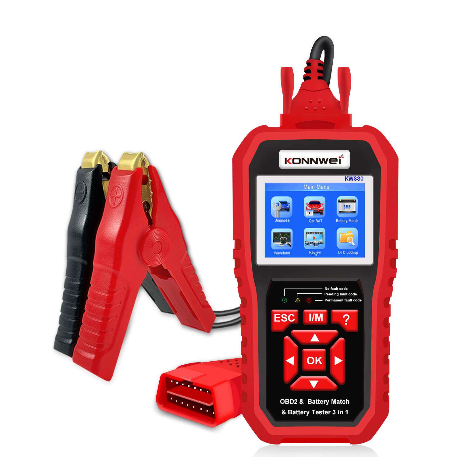 KW880 Car scanner&Car battery detector&Car battery matching