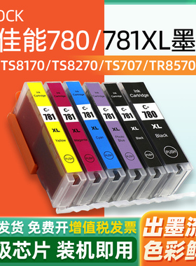 PGI-780/CLI-781适用佳能ts8370墨盒Canon TS8170 TS9570 TS9170 TS8270 6370 TS707 TR8570 8370a打印机墨水