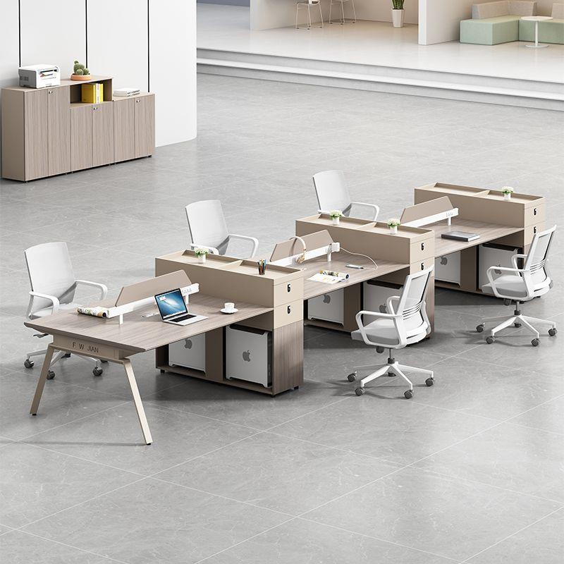 简约现代办公桌4四人位6六人位职员桌椅组合办公室员工桌办公家具
