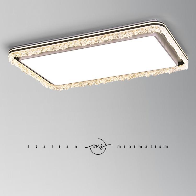 现代轻奢客厅吸顶灯新款感意式极简全光谱卧室创意水晶大厅灯