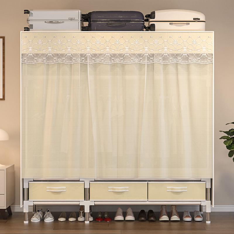 简易衣柜宿舍收纳衣橱抽屉简易家用布衣柜结实耐用卧室加固全封闭