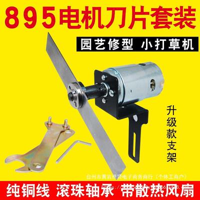 直流895电机 双滚珠轴承大功率 园林修枝小型切割 高速马达12V24V
