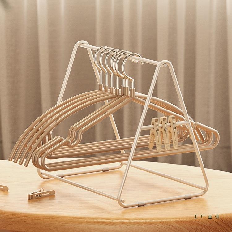 金属阳台挂衣架桌面放置衣服架移动挂架收纳神器免打孔整理置物架