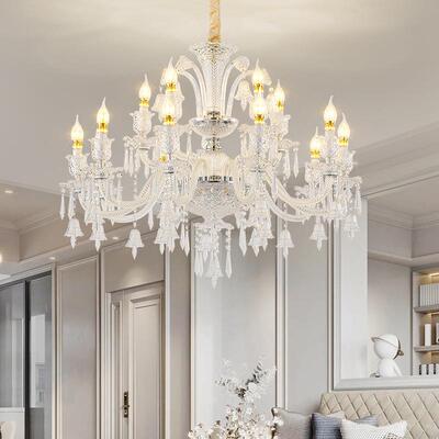 法式水晶吊灯高档新款酒店大堂婚礼餐厅别墅复式楼客厅欧式水晶灯