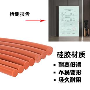 圆形硅胶条红色耐高温圆柱填缝硅橡胶密封条实心橡胶绳o型挡风