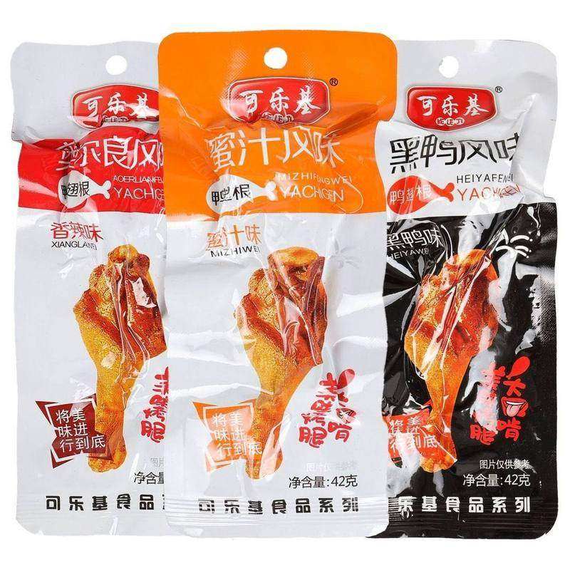 可乐基鸭翅根42g香辣蜜汁烤腿黑鸭小腿王非鸭腿鸭肉零食批发一箱,零食/坚果/特产,鸭肉零食,淘宝优惠券,粉丝福利购,淘宝优惠卷