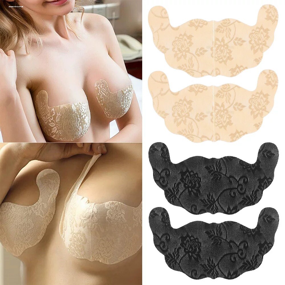 一次性水滴形提胸贴大胸用薄款缎面透气提拉乳贴