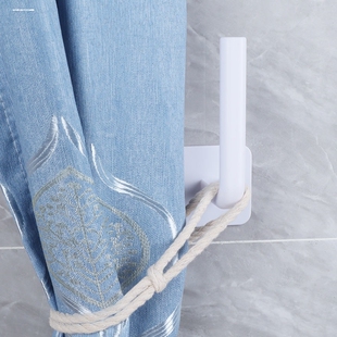 浴室窗帘浴帘挂钩固定器卡扣两边夹子防漏光淋浴布粘钩绑带挂球