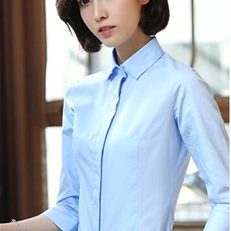 秋冬新款加绒连体衬衫女职业装连裤衬衣长加厚大码修身弹力新款