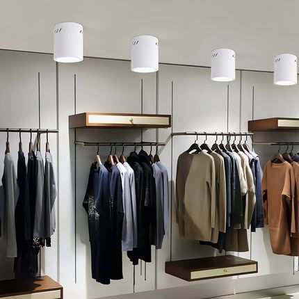 LED明装筒灯4寸5寸6寸8寸吸吊两用圆柱形商场过道办公室吊装桶灯