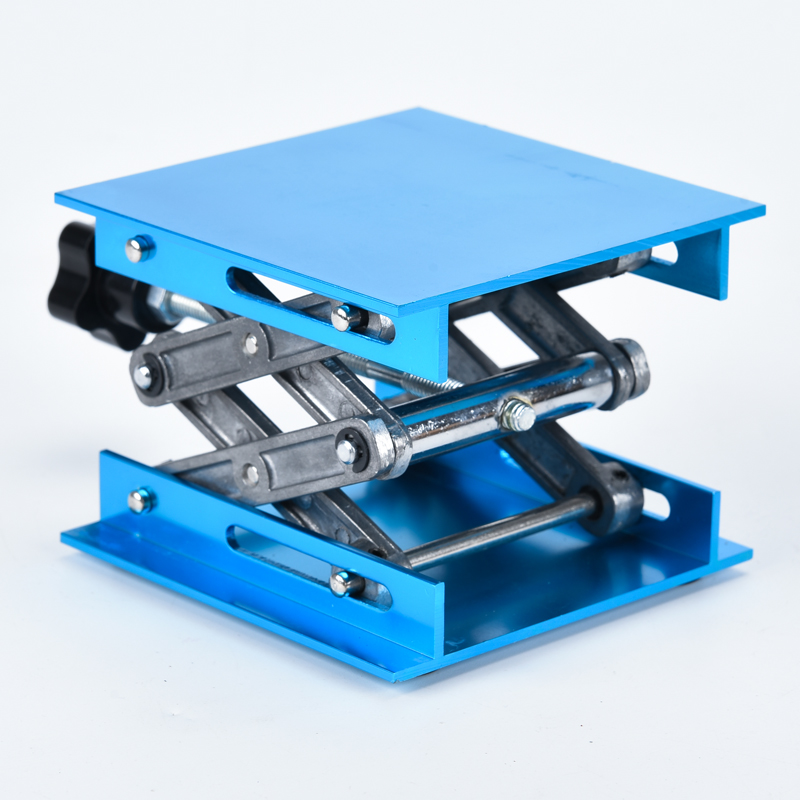 翌哲不锈钢升降台铝氧化升高台实验室用手动升降台微型升降小平台