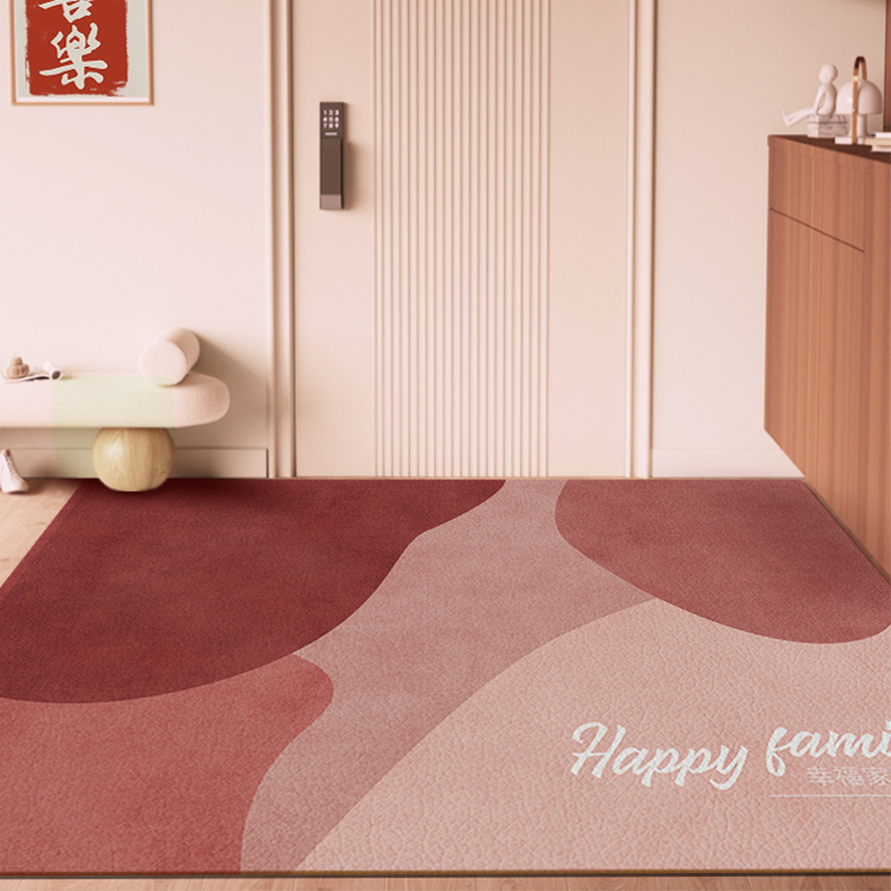 网红入户门地垫进门门口粉色脚垫pvc可裁剪门垫2024新年喜庆地毯