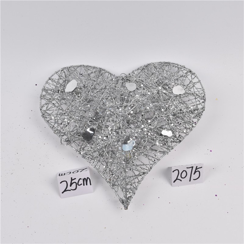 圣诞装饰铁艺五角星心形挂饰商场橱窗场景美陈布置圣诞树造型挂件