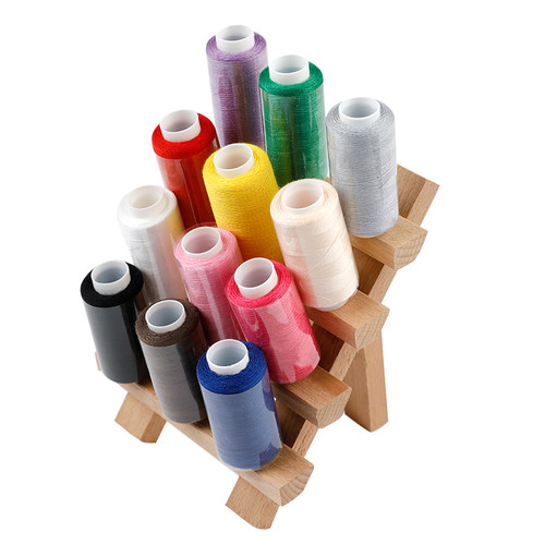 12轴小线架diy皮具手缝皮革线圆蜡线收纳线架实木线轴可折叠架子