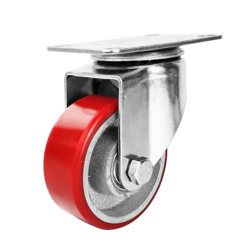 中型3寸4寸5寸铁芯聚氨酯脚轮万向轮推车设备轮耐磨脚轮载重轮