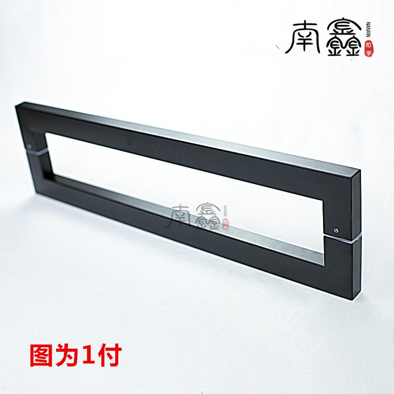 黑色拉手白色推拉门把玻璃门木门把手门店店面拉手简约欧式现货