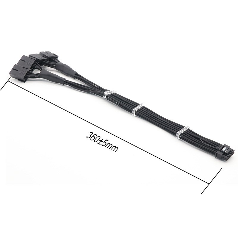 母尼龙编织网线转接线 pcie5s.0 4090显卡延长线12+4P公转pcie4*8