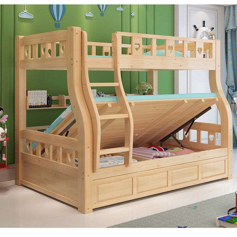 全实木家用大人双层床小户型省空间高低床经济型子母床儿童上下铺