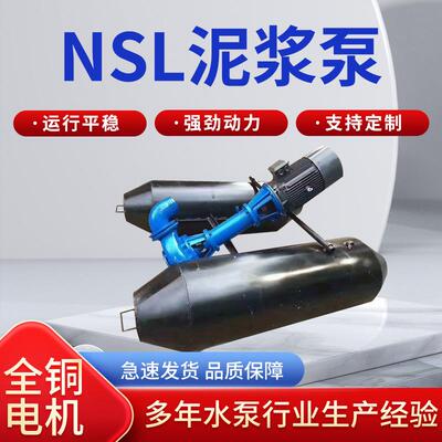 6寸抽沙泵NSL立式液下抽沙泵浮筒液下排沙清淤移动式耐磨清淤泵