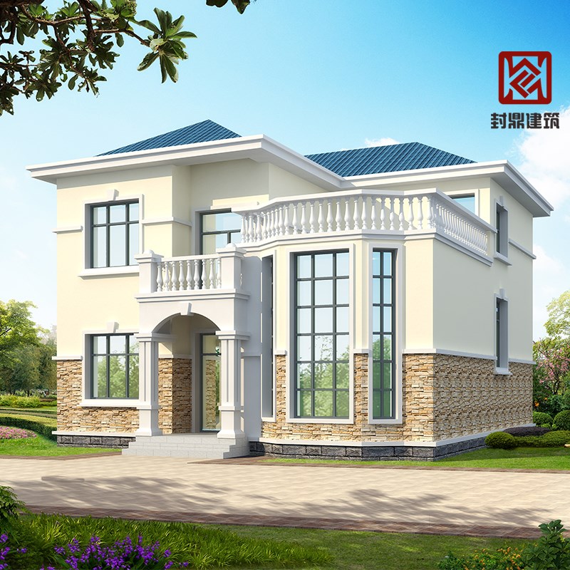 新农村盖洋房二层自建房设计图纸乡村房屋房子两层小别墅洋楼