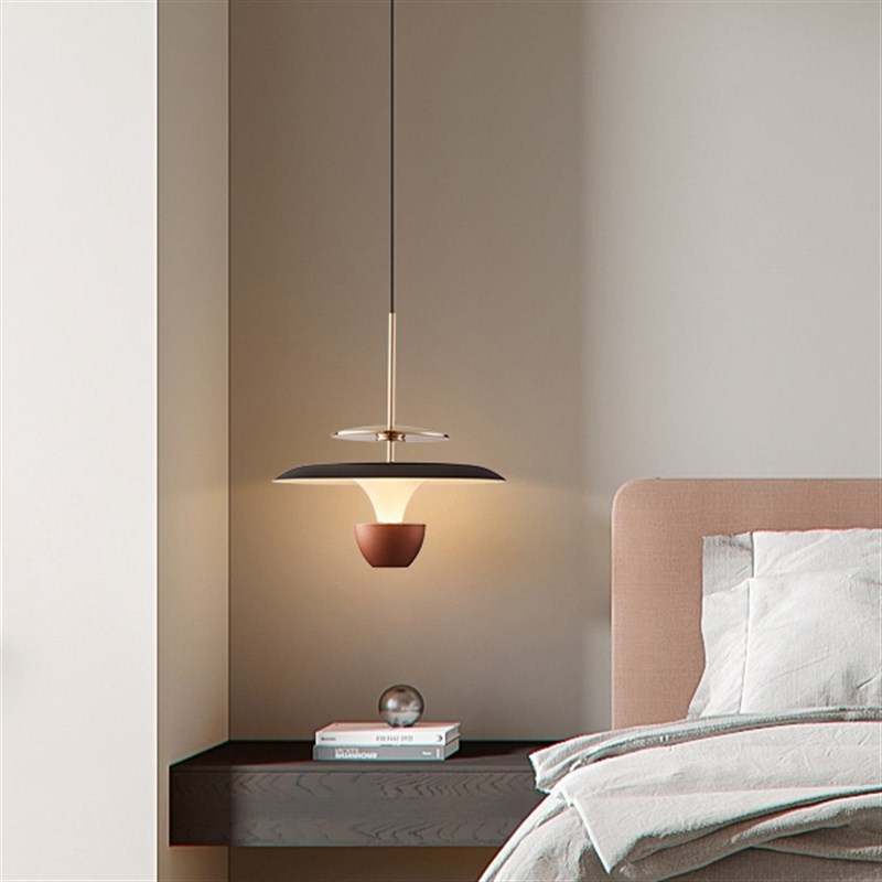 网红升降自由悬停极简现代沙发玄关柜创意蘑菇主卧室民宿床头吊灯