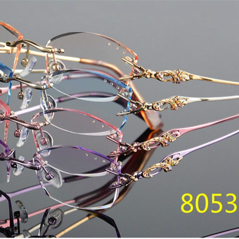 双孔单孔无框眼镜架鼻托架腿配件维修男女通用近视脚无边框眼镜框