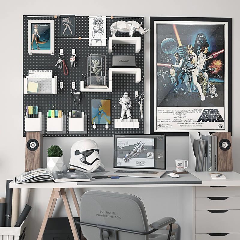 厂家墙上摆物架洞洞板置物架桌面收纳墙厨房免打孔壁挂挂架挂钩展