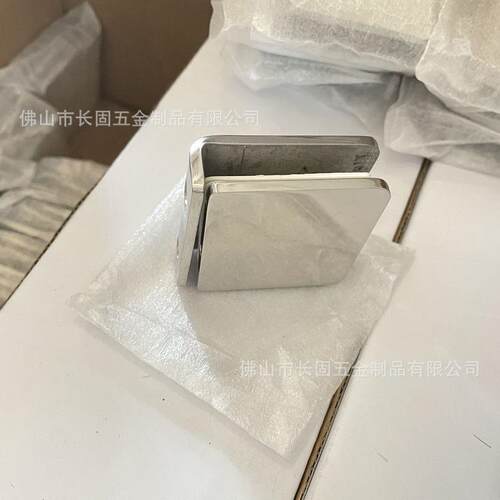 长固ST-C011直边圆角0度玻璃固定夹 玻璃隔断码 不锈钢角码