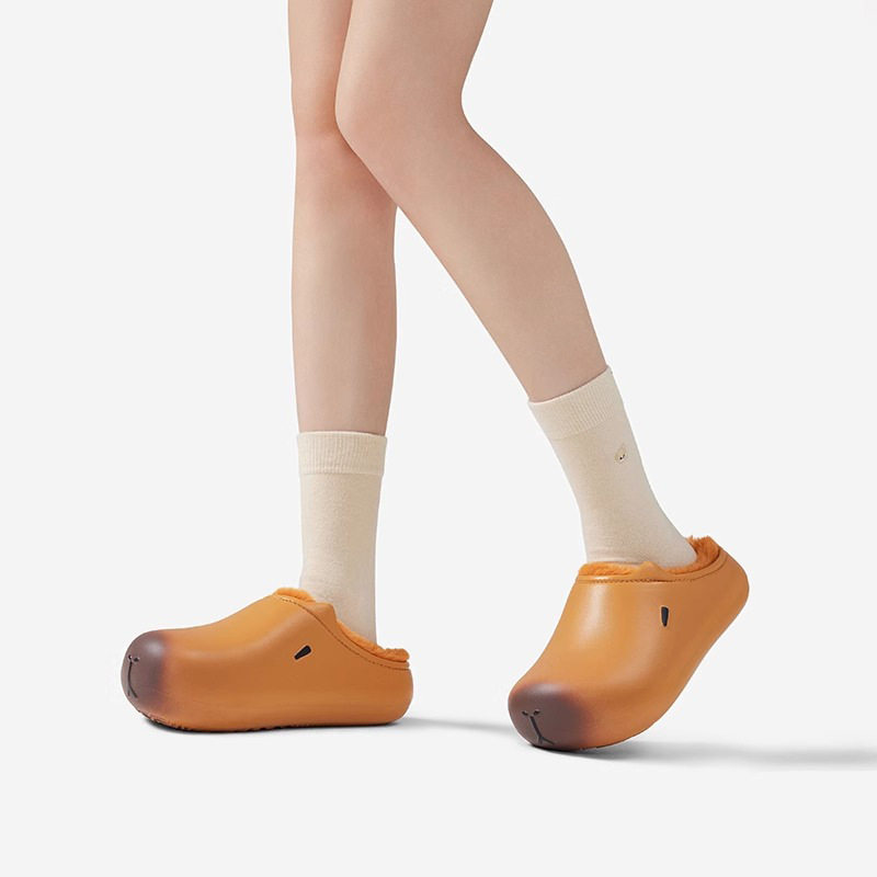 猜岛卡皮巴拉棉拖鞋女2025冬季居家居厚底情侣毛绒保暖防水棉鞋男,流行男鞋,包头拖,淘宝优惠券,粉丝福利购,淘宝优惠卷