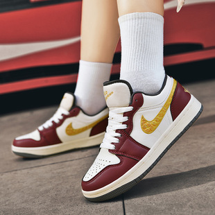 莆田AJ男鞋龙年金羽低帮DU黑白反转运动板鞋SB紫灰女鞋潮牌