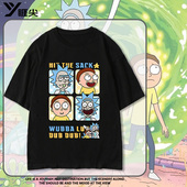 rick 卡通动漫衣服体恤潮 T恤男夏季 and morty瑞克和莫蒂联名短袖