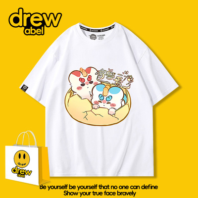 有兽焉联名T恤男辟邪天禄衣服短袖夏天网眼宽松潮流潮牌百搭印花