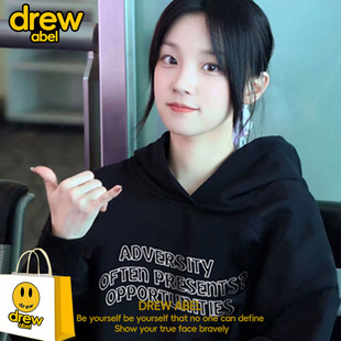 宽松半袖 T恤女夏季 字母印花衣服体恤潮牌 短袖 drew宋雨琦YUQI同款